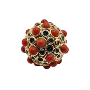 Componenti in Ottone Distanziatori su base Oro con Pietre Incastonate e Strass 20mm (CMOT031)