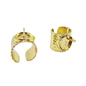 Base per Anello in Ottone per Incastonatura Base Oro Modello Schiava (ANOT043)