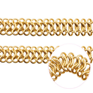Catena in Alluminio Con Anelli Intrecciati Oro 19mm (CTAL023)