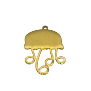 Ciondoli in Acciaio Polipo 15x20mm Oro (CNAC090-O)