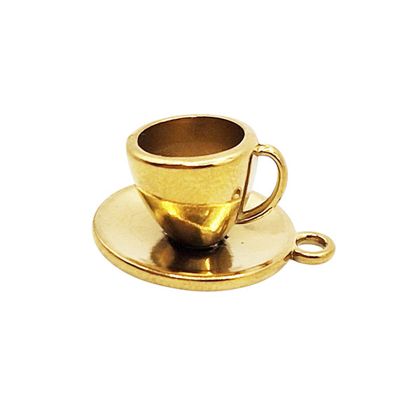 Ciondoli in Acciaio Tazzina di Caffè 10x14mm (CNAC078)