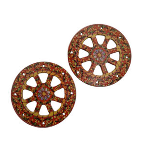 Componenti in Legno Ruota 50mm con fori laterali (CMLG054)