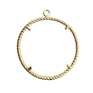 Componenti in Ottone Castoni su base Oro 30mm (CMOT036)