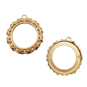 Componenti in Ottone Castoni su base Oro 34mm (CMOT037)
