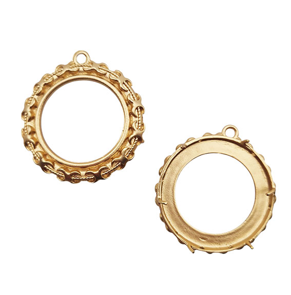 Componenti in Ottone Castoni su base Oro 34mm (CMOT037)