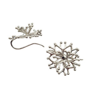 Monachelle in Ottone su Base Silver Rametto di Corallo 20mm (MNOT085-S)