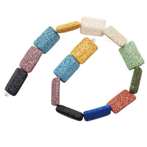 Pietra Lavica Multi Color Rettangolare 20x28mm Top Quality (PTLV-MC18)