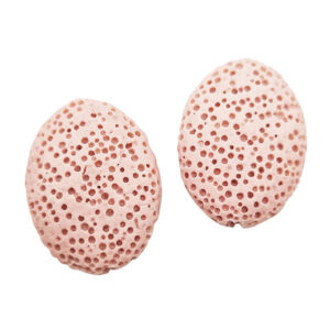 Pietra Lavica di forma Ovale 20X25mm Rosa (PTLV071-RS)