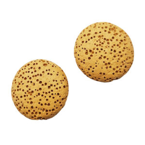 Pietra Lavica a forma di Disco 20mm Senape (PTLV070-SP)