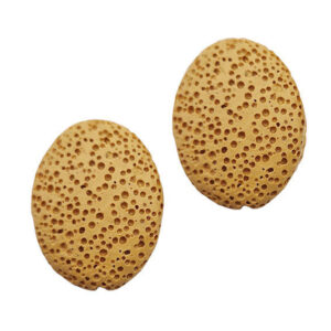 Pietra Lavica di forma Ovale Senape 20X25mm (PTLV071-SP)