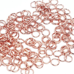 Anelli di Salto Apribili in Acciaio Oro Rosa 4mm (ANST107-4)