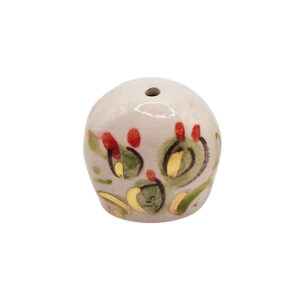 Ceramica di Caltagirone Campanelle Foglia D'Oro con Fichi D'india 25x25mm (CTCN-100)