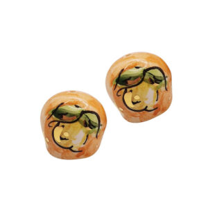 Ceramica di Caltagirone Campanelle Foglia D'Oro con Limoni 20x25mm (CTCN-104)