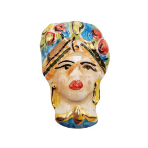 Ceramica di Caltagirone Morositas Foglia D'Oro Bianco 30x45mm (CTMR-098)