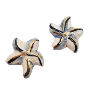 Ceramica di Caltagirone Stella Marina Colore Azzurra e Blu 30mm (CTST21)
