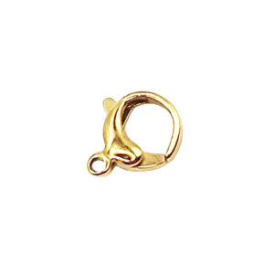 Chiusure Moschettoni in Acciaio Oro Tonde 10x12mm (CHAC0146)