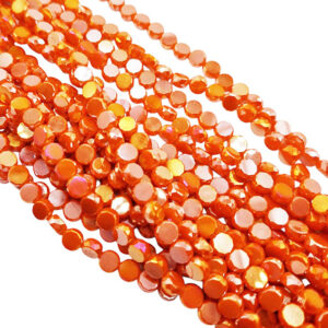 Pietre in Vetro Dischetto Arancio Perlato 6mm (PTV102)