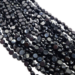 Pietre in Vetro Dischetto Nero Perlato 6mm (PTV111)