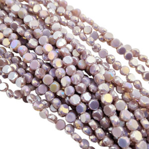 Pietre in Vetro Dischetto Viola Perlato 6mm (PTV101)