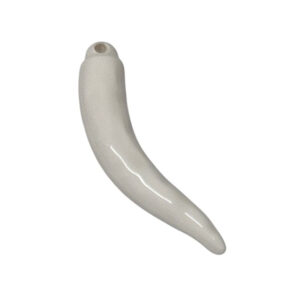 Cornetto in Ceramica Porta Fortuna Bianco 6cm (CMRM094-BN)