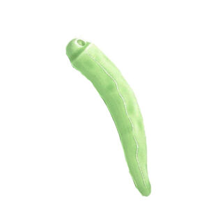 Cornetto in Ceramica Porta Fortuna Verde Chiaro 6cm