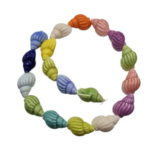 Pietre in Ceramica a Forma di Conchiglia da 13x2mm Multi Colore (PTRCR017)