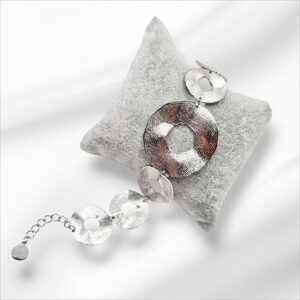 Bracciali in Acciaio Con Maglie Circolari Martellate (BRAC022)