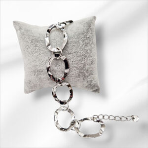 Bracciali in Acciaio Con Maglie Ovali e Martellate (BRAC025)