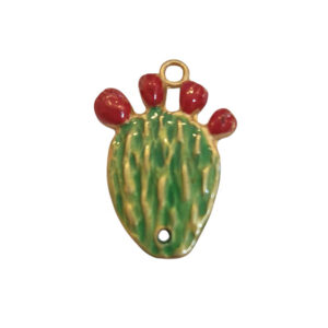 Distanziatori in Zama Foglia di Fico D'India 20x33mm Oro (DSZM223-OS)