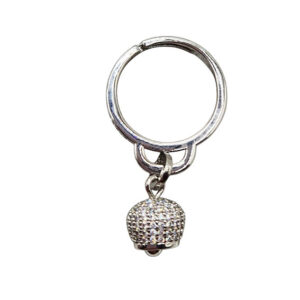 Anello in Ottone Regolabile su Base Silver con Ciondolo Campanella Capri (ANOT356)