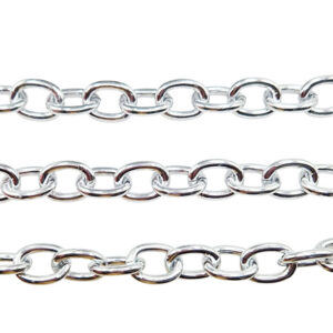Catena in Alluminio Con Anelli Ovali Silver 15x19mm (CTAL024)