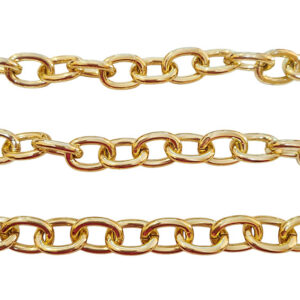 Catena in Alluminio Con Anelli Ovali Oro 15x19mm (CTAL025)