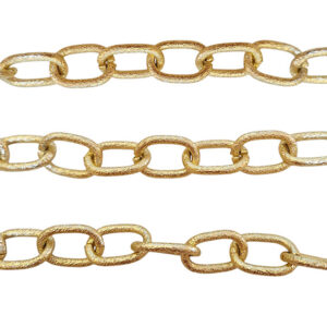 Catena in Alluminio Con Anelli Ovali Oro 15x20mm (CTAL027)