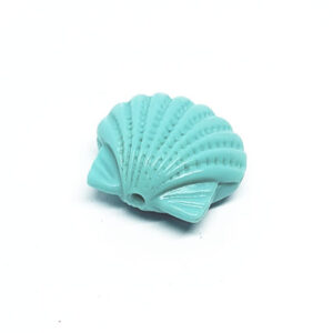 Componenti in Resina Conchiglia Canestrello Azzurro 14x15mm (CMPRS006-AZ)