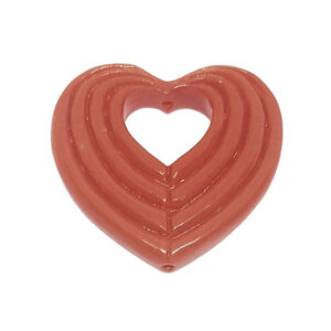 Componenti in Resina Cuore Corallo 32x35mm (CPRS075-CR)