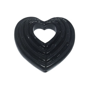 Componenti in Resina Cuore Nero 32x35mm (CPRS075-NR)