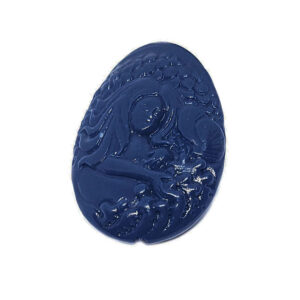 Componenti in Resina Goccia Lavorata 29x42mm Blu 3D (CMPRS054-BL)