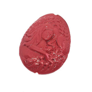 Componenti in Resina Goccia Lavorata 29x42mm Rosso 3D (CMPRS054-RS)