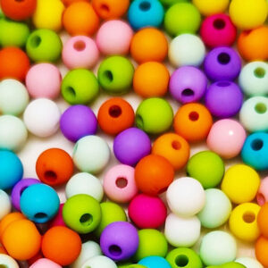 Perline in Resina Macarons 6mm Multi Color (PRRS004-MC)