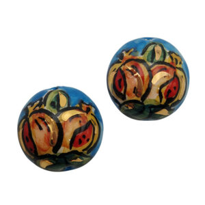 Ceramica di Caltagirone Mezze Perle con Granati 24mm (CT07MP-002)