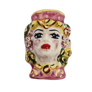 Ceramica di Caltagirone Mori Frutta 45x60mm Rosa (CT12MR-046)