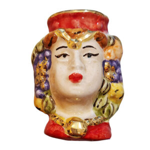 Ceramica di Caltagirone Mori Frutta 45x60mm Rosso (CT12MR-040)