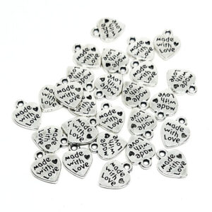 Ciondoli in Metallo Cuore Made With Love Silver 9mm (Copia) (Copia)