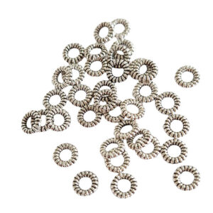 Distanziatori in Metallo Rondelle Silver 4mm (DSMT026-S)