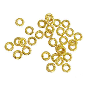 Distanziatori in Metallo Rondelle Oro 4mm (DSMT026-O)