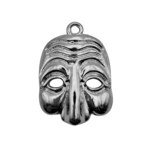 Ciondoli in Zama Maschera di Pulcinella Silver 25x30mm (CNZM022-S)