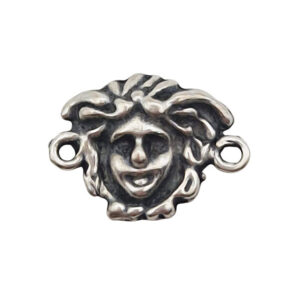 Distanziatori in Zama Con immagine di Medusa 15x19mm con Asole Orizzondali (DSZM38-O)