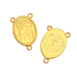 Distanziatori in Zama Crociera Madonna con Bambino 17x22mm Creazioni Rosario (DSZM144)