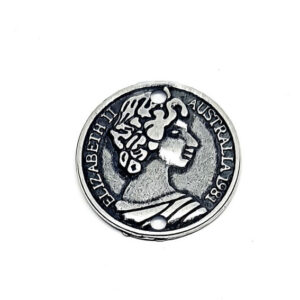 Distanziatori in Zama Monete Regina Elisabetta Silver 20mm (MNZM006-S)