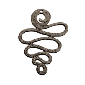 Distanziatori in Zama Stile Astratto Butterato Silver 36x46mm (DSZM11-S)